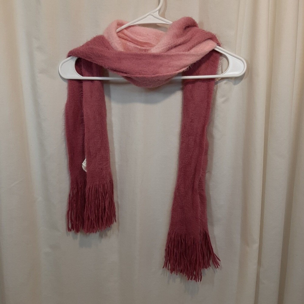 Seven Apparel Pink Ombre Scarf Winter Fashion Fringes